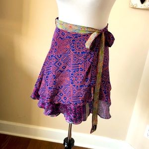 Reversible Sari Wrap Skirt